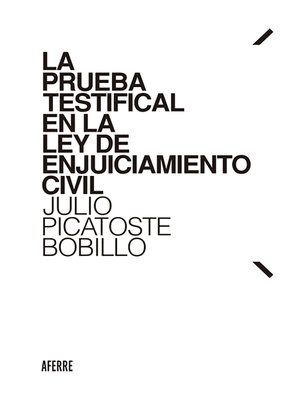 cover image of La prueba testifical en la Ley de Enjuiciamiento Civil
